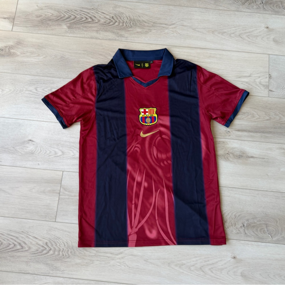 Nike x Cactus Jack FC Barcelona Retro Polo Soccer Jersey Size Large NWT